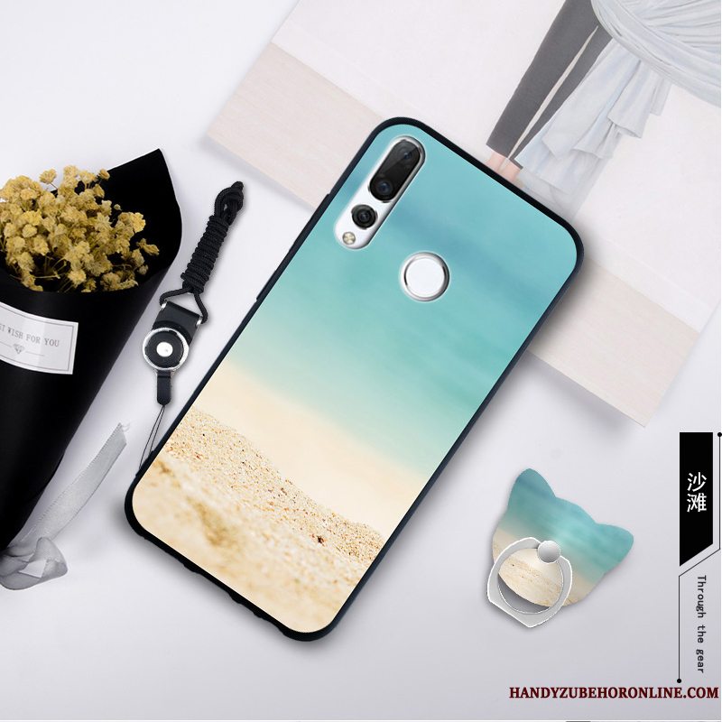 Etui Huawei P Smart+ 2019 Blød Telefongrøn, Cover Huawei P Smart+ 2019 Hængende Ornamenter Ny