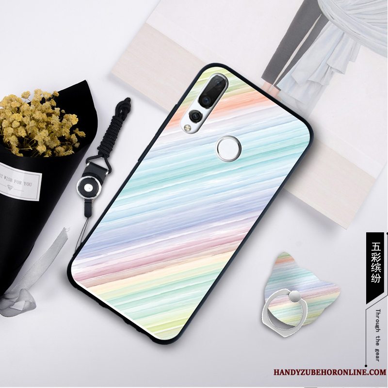 Etui Huawei P Smart+ 2019 Blød Telefongrøn, Cover Huawei P Smart+ 2019 Hængende Ornamenter Ny