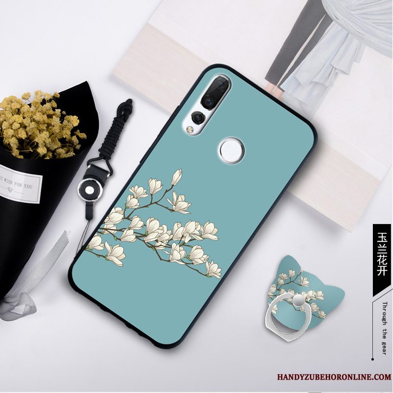 Etui Huawei P Smart+ 2019 Blød Telefongrøn, Cover Huawei P Smart+ 2019 Hængende Ornamenter Ny