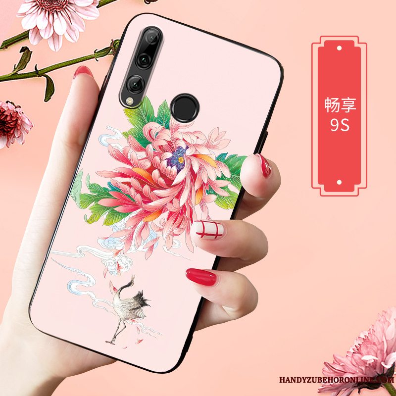 Etui Huawei P Smart+ 2019 Blød Tilpas Net Red, Cover Huawei P Smart+ 2019 Tasker Lyserød Mønster