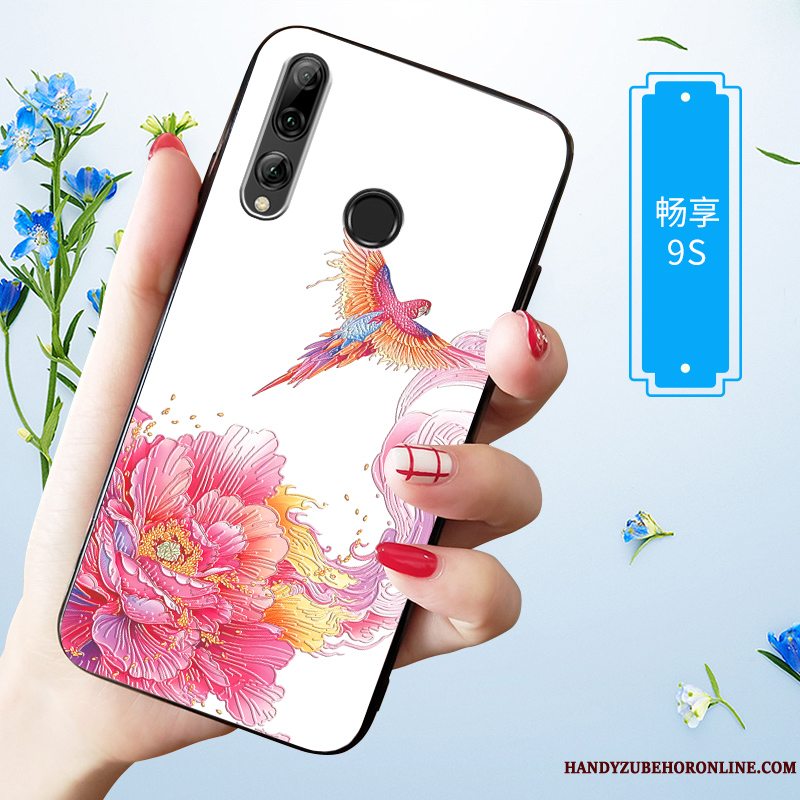 Etui Huawei P Smart+ 2019 Blød Tilpas Net Red, Cover Huawei P Smart+ 2019 Tasker Lyserød Mønster