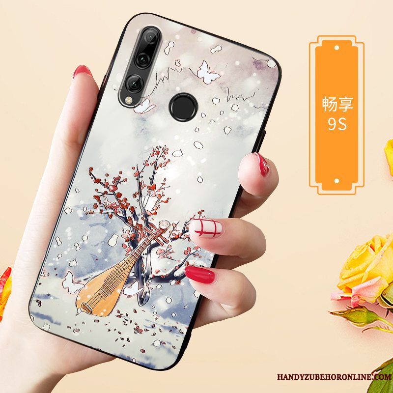 Etui Huawei P Smart+ 2019 Blød Tilpas Net Red, Cover Huawei P Smart+ 2019 Tasker Lyserød Mønster