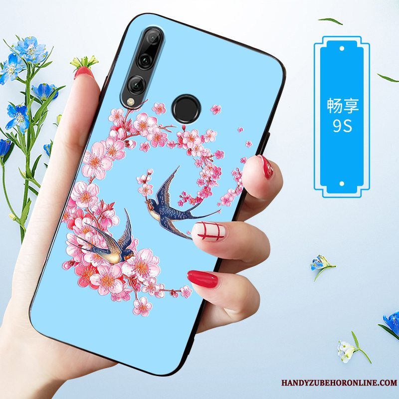 Etui Huawei P Smart+ 2019 Blød Tilpas Net Red, Cover Huawei P Smart+ 2019 Tasker Lyserød Mønster