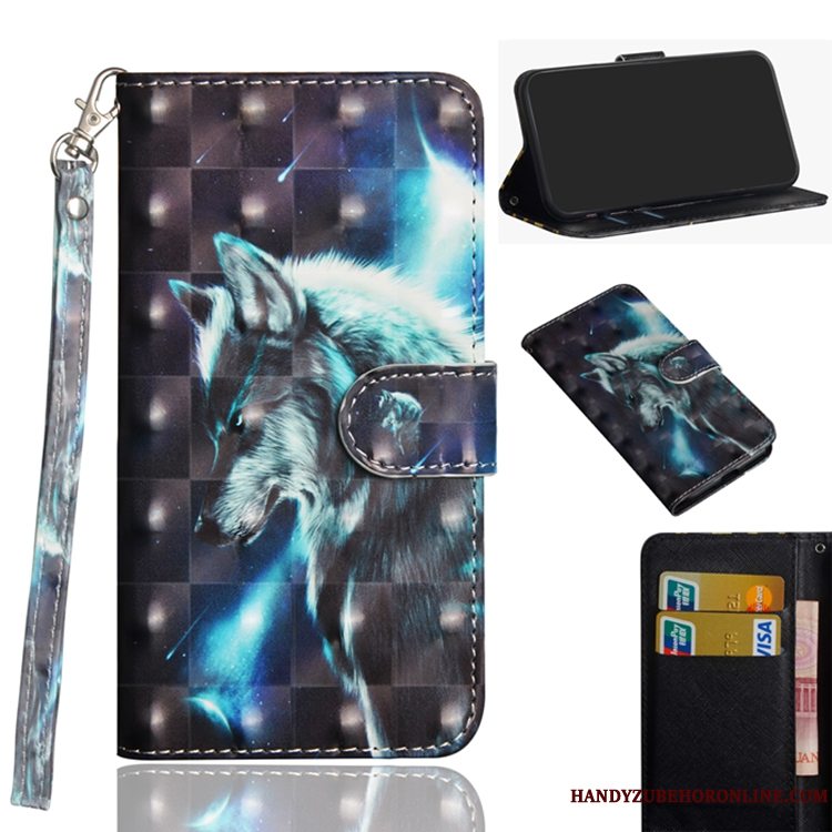 Etui Huawei P Smart 2019 Læder Hvid, Cover Huawei P Smart 2019 Tegnebog