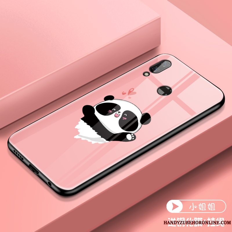 Etui Huawei P Smart 2019 Silikone Anti-fald Net Red, Cover Huawei P Smart 2019 Tasker Glas Af Personlighed