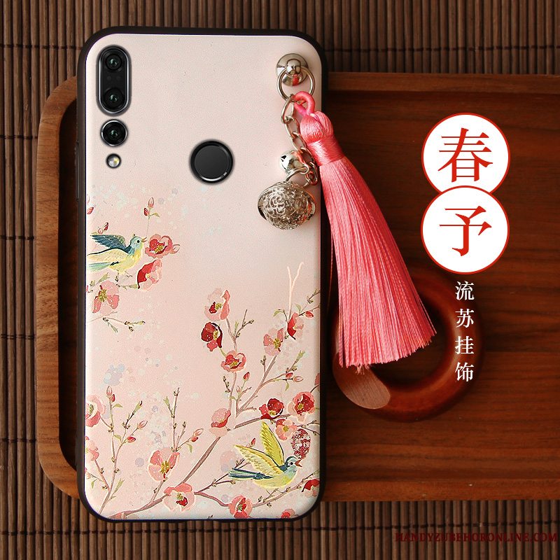 Etui Huawei P Smart+ 2019 Silikone Anti-fald Net Red, Cover Huawei P Smart+ 2019 Tasker Trendy Grøn