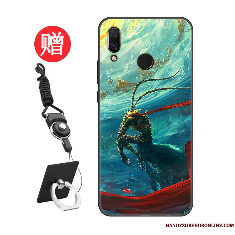 Etui Huawei P Smart 2019 Tasker Guld Mønster, Cover Huawei P Smart 2019 Beskyttelse Tilpas Anti-fald