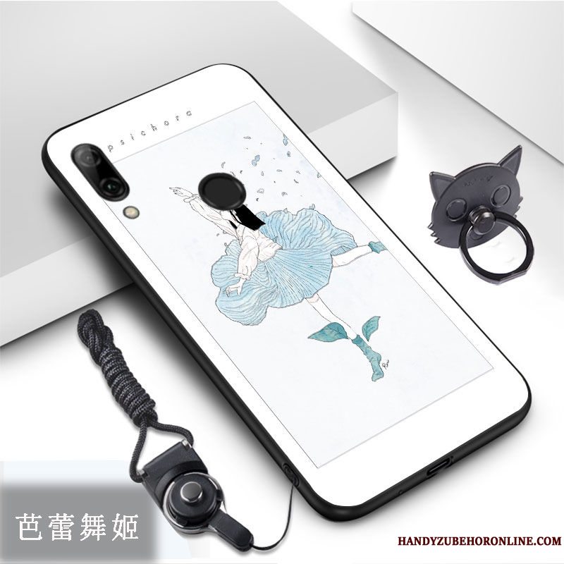 Etui Huawei P Smart 2019 Tasker Net Red Nubuck, Cover Huawei P Smart 2019 Silikone Blå Telefon