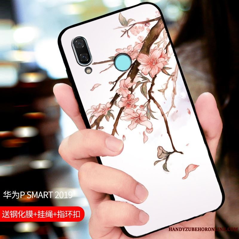 Etui Huawei P Smart 2019 Tasker Nubuck Telefon, Cover Huawei P Smart 2019 Beskyttelse Blå Tilpas