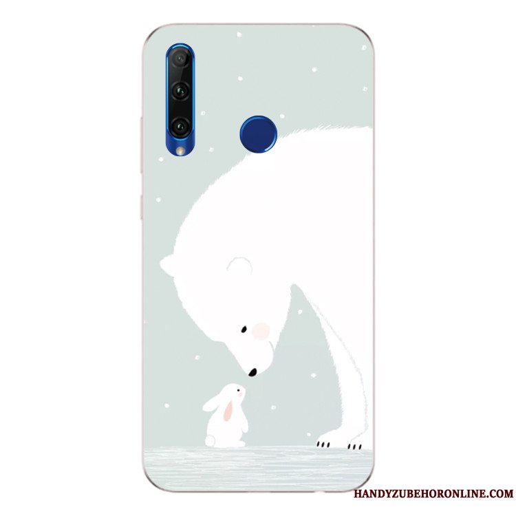 Etui Huawei P Smart+ 2019 Tasker Smuk Telefon, Cover Huawei P Smart+ 2019 Blød Grøn Bjørn