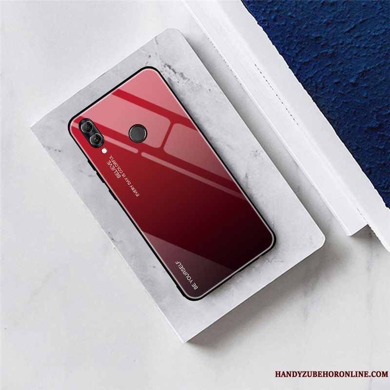 Etui Huawei P Smart 2019 Tasker Telefontrend, Cover Huawei P Smart 2019 Kreativ Anti-fald Net Red