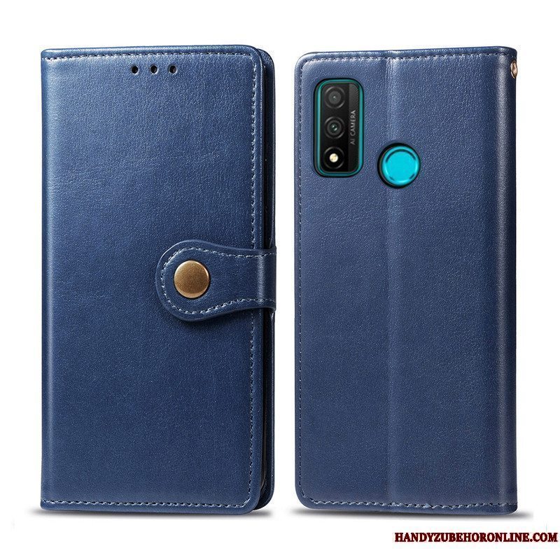 Etui Huawei P Smart 2020 Beskyttelse Grøn Simple, Cover Huawei P Smart 2020 Læder Hængende Ornamenter Solid Farve