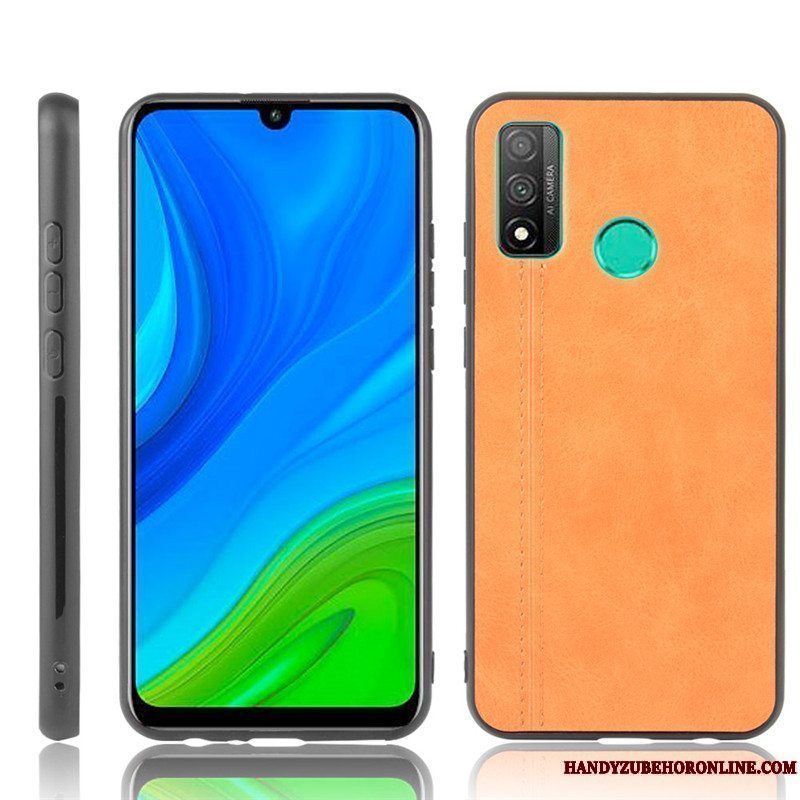 Etui Huawei P Smart 2020 Læder Hård Cow, Cover Huawei P Smart 2020 Beskyttelse Gul Telefon