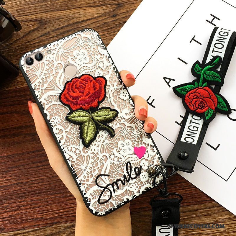 Etui Huawei P Smart Beskyttelse Blomster Telefon, Cover Huawei P Smart Trend Sort