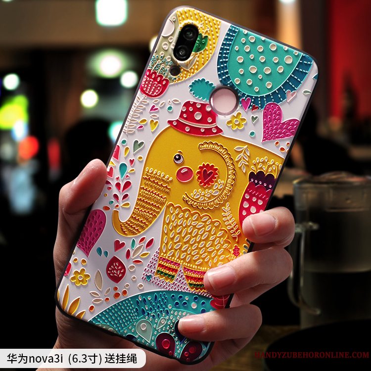 Etui Huawei P Smart+ Blød Nubuck Blå, Cover Huawei P Smart+ Tasker Af Personlighed Tynd