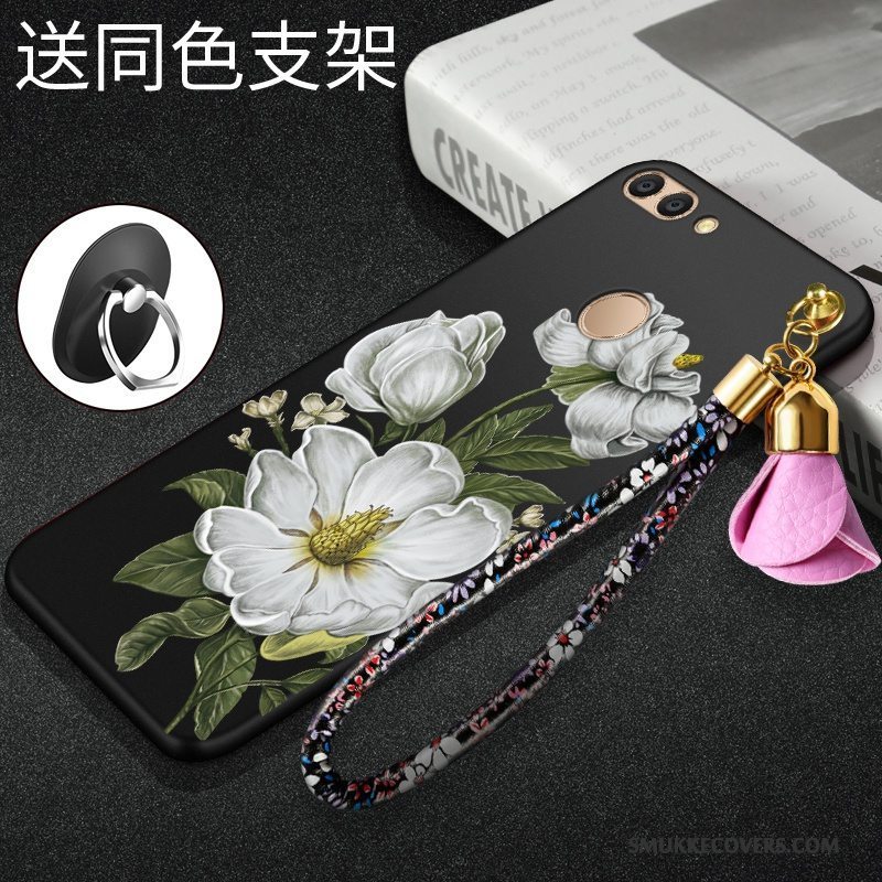 Etui Huawei P Smart Blød Rød Trend, Cover Huawei P Smart Silikone Anti-fald Nubuck