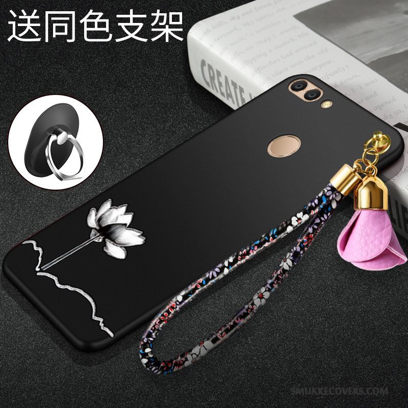 Etui Huawei P Smart Blød Rød Trend, Cover Huawei P Smart Silikone Anti-fald Nubuck