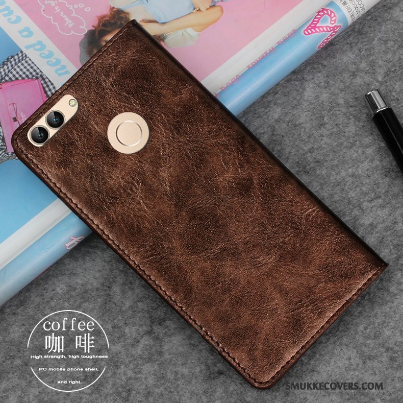 Etui Huawei P Smart Folio Anti-fald Business, Cover Huawei P Smart Beskyttelse Guld Telefon