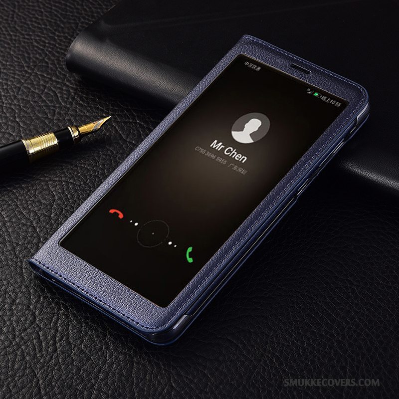 Etui Huawei P Smart Folio Anti-fald Telefon, Cover Huawei P Smart Læder Guld