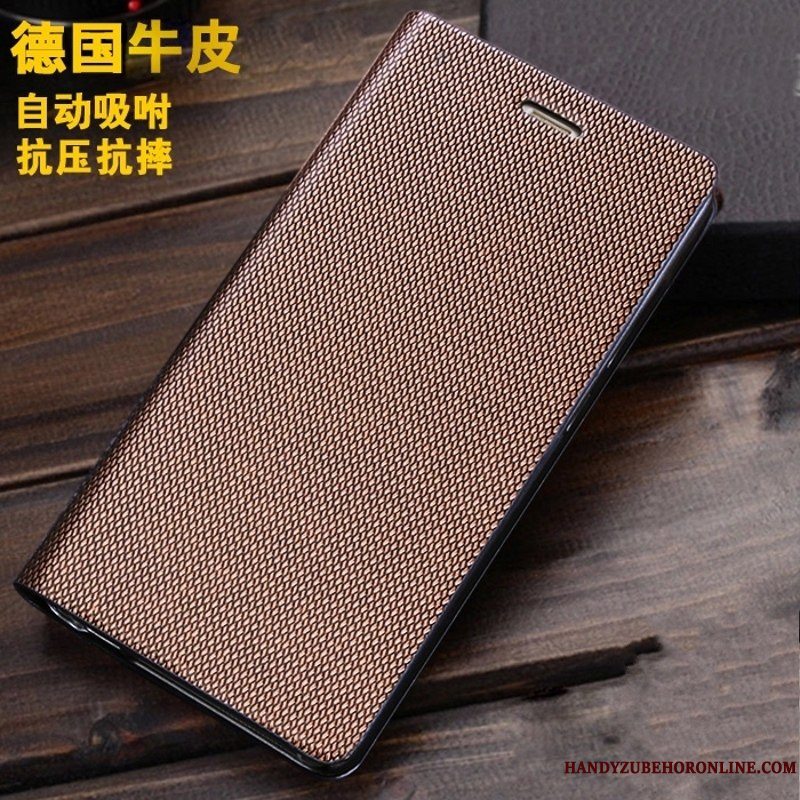 Etui Huawei P Smart+ Folio Silke Guld, Cover Huawei P Smart+ Beskyttelse Mønster Telefon