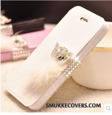 Etui Huawei P Smart Folio Skærmbeskyttelse Hvid, Cover Huawei P Smart Læder Telefonhængende Ornamenter