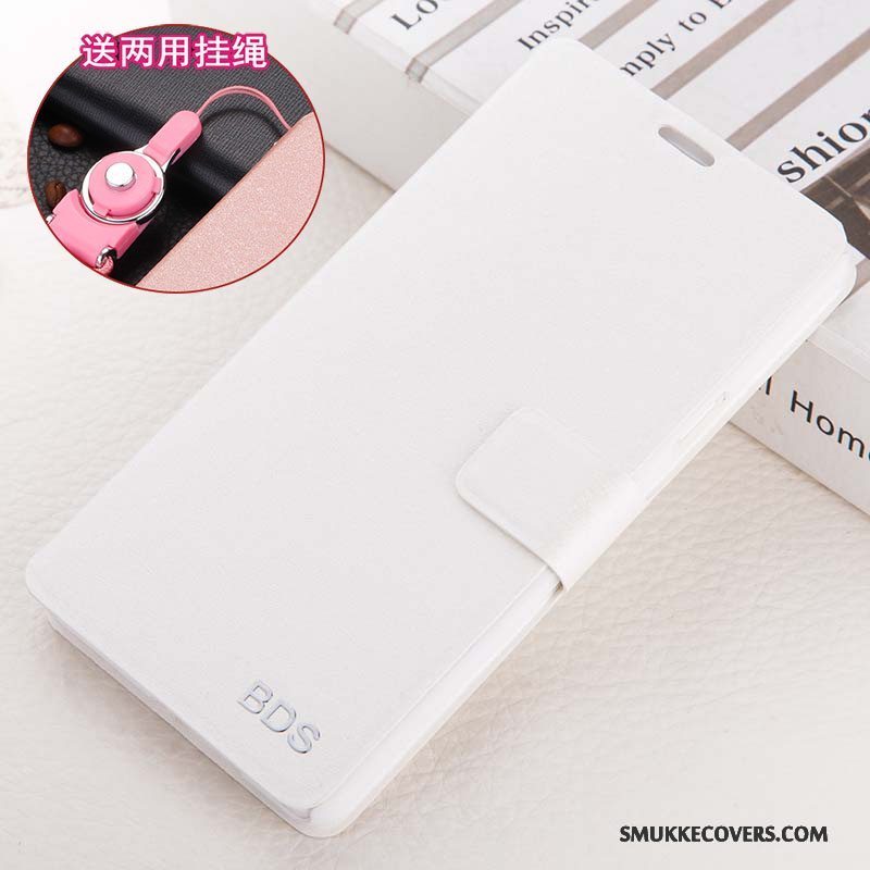 Etui Huawei P Smart Folio Skærmbeskyttelse Hvid, Cover Huawei P Smart Læder Telefonhængende Ornamenter