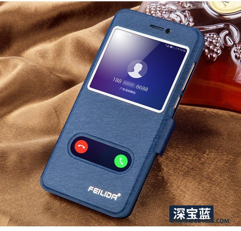 Etui Huawei P Smart Folio Telefonrød, Cover Huawei P Smart Læder