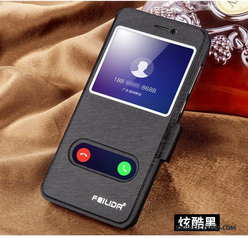 Etui Huawei P Smart Folio Telefonrød, Cover Huawei P Smart Læder