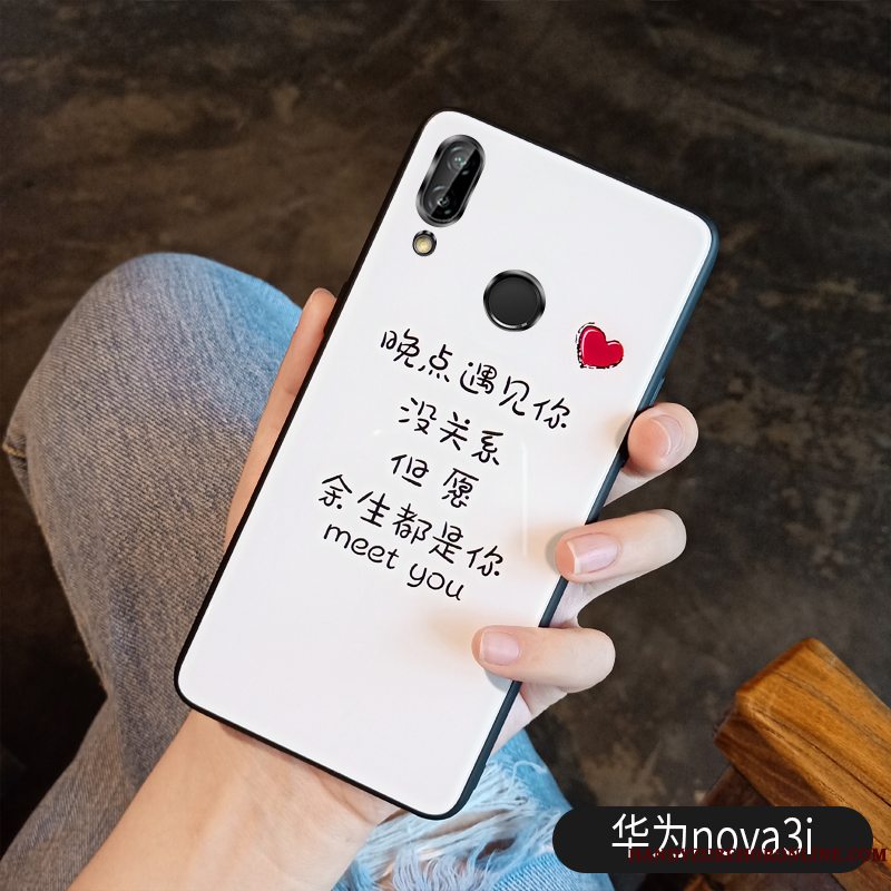 Etui Huawei P Smart+ Kreativ Elskeren Sort, Cover Huawei P Smart+ Beskyttelse Nat Trendy