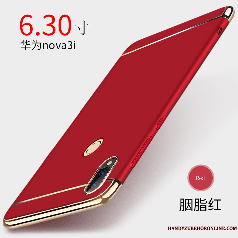 Etui Huawei P Smart+ Kreativ Hærdning Anti-fald, Cover Huawei P Smart+ Tasker Nubuck Sort