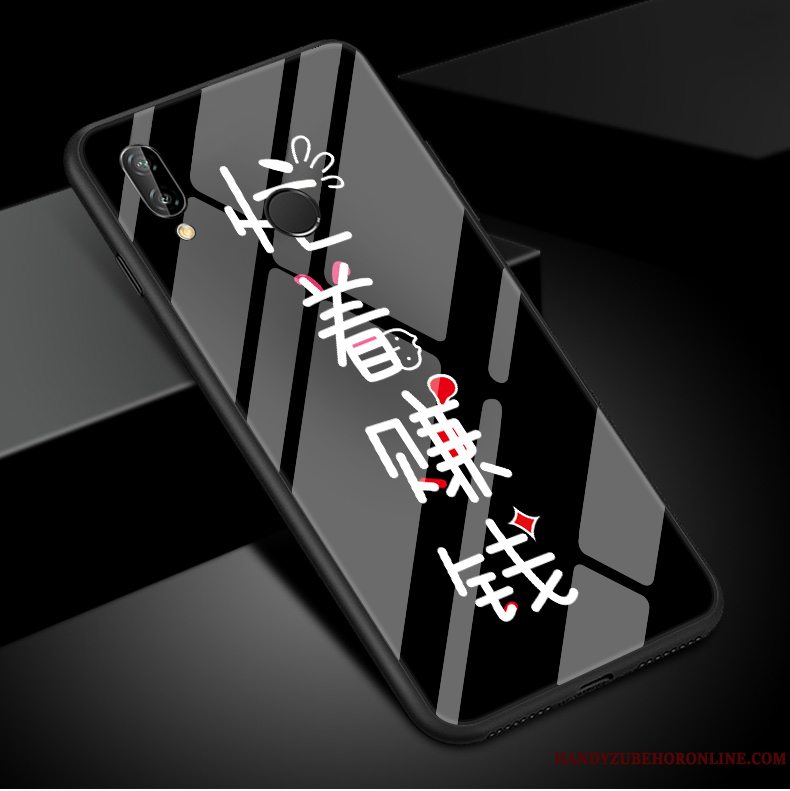 Etui Huawei P Smart+ Kreativ Telefontrend, Cover Huawei P Smart+ Lyserød Stor