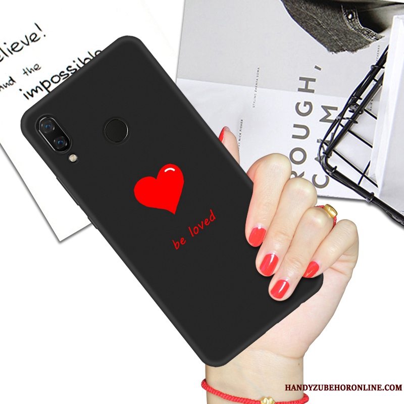 Etui Huawei P Smart+ Kreativ Trendy Sort, Cover Huawei P Smart+ Blød Telefonanti-fald