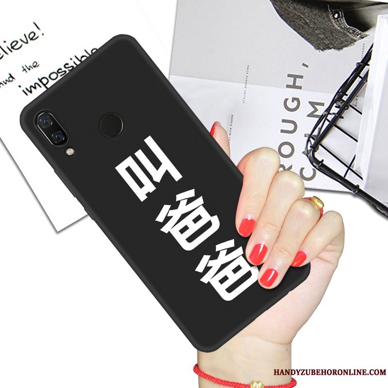 Etui Huawei P Smart+ Kreativ Trendy Sort, Cover Huawei P Smart+ Blød Telefonanti-fald