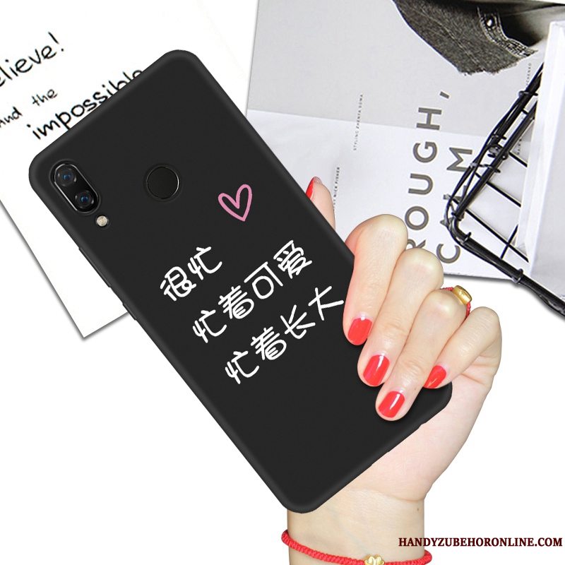 Etui Huawei P Smart+ Kreativ Trendy Sort, Cover Huawei P Smart+ Blød Telefonanti-fald