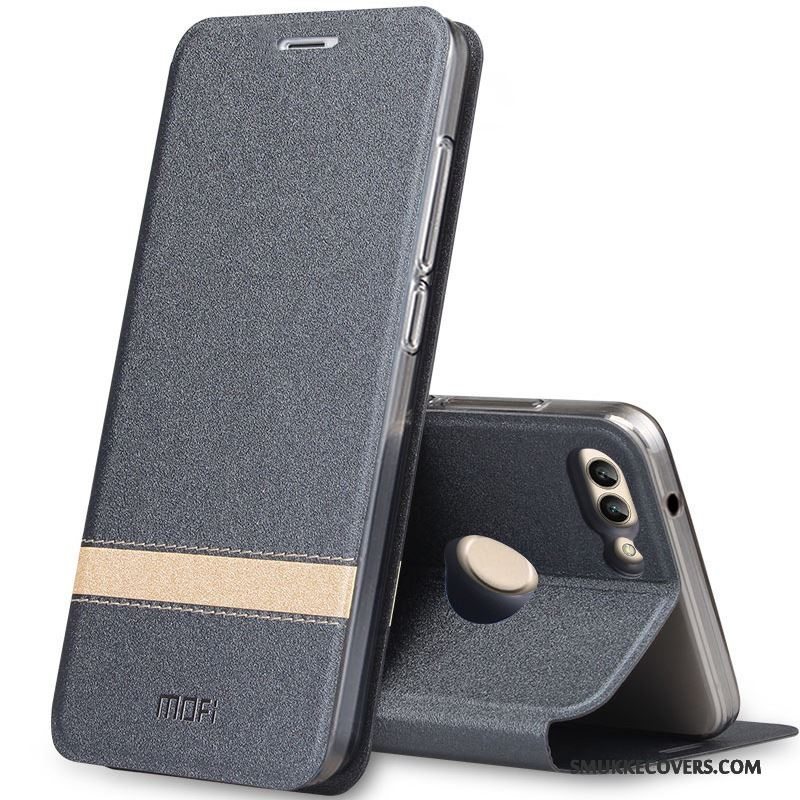 Etui Huawei P Smart Læder Anti-fald Telefon, Cover Huawei P Smart Beskyttelse Lyserød