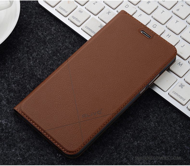 Etui Huawei P Smart Læder Guld Telefon, Cover Huawei P Smart Folio