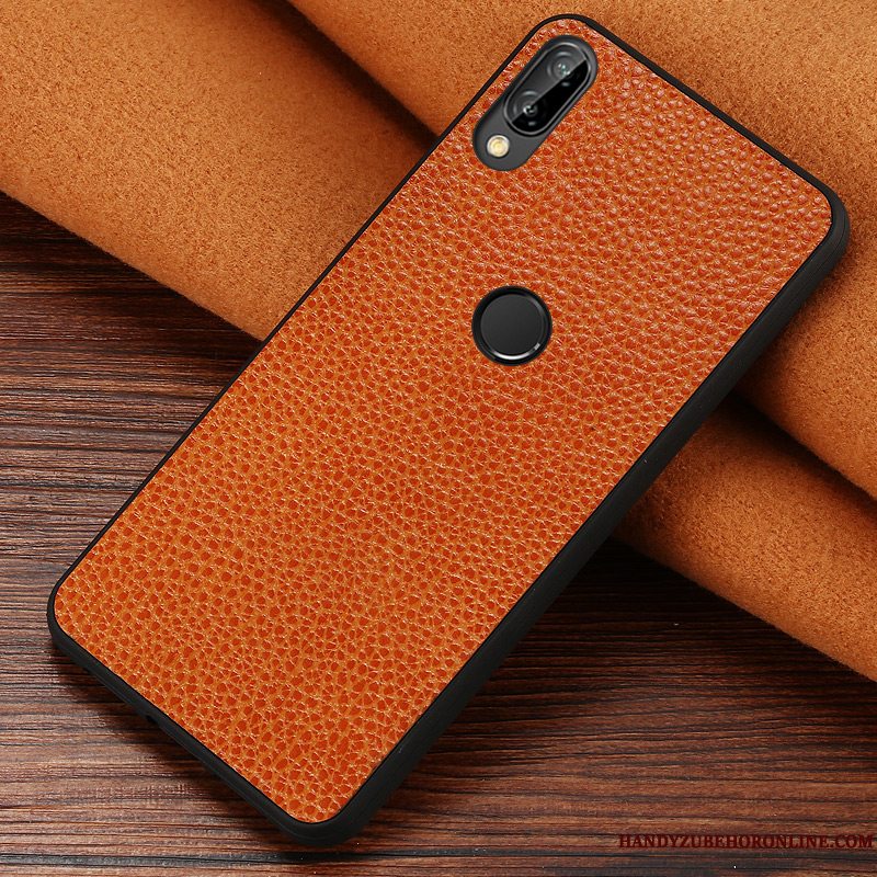 Etui Huawei P Smart+ Læder Ny Bagdæksel, Cover Huawei P Smart+ Tasker Lyserød Anti-fald