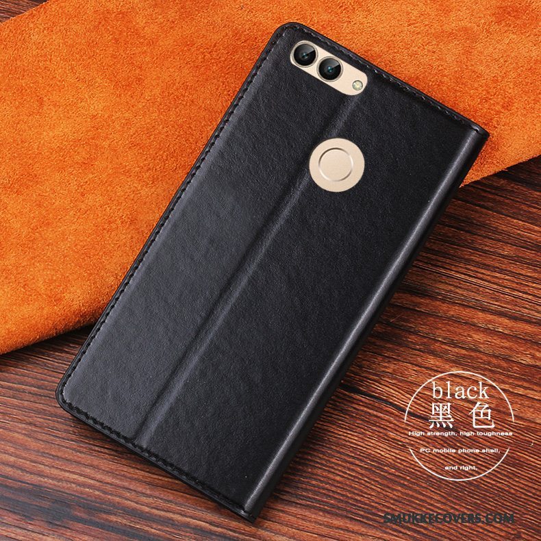 Etui Huawei P Smart Læder Orange Anti-fald, Cover Huawei P Smart Folio Telefon