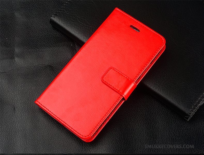 Etui Huawei P Smart Læder Rød Anti-fald, Cover Huawei P Smart Blød Telefon