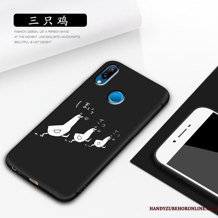 Etui Huawei P Smart+ Malet Telefonrød, Cover Huawei P Smart+ Blød