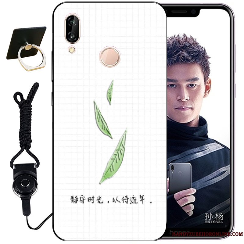 Etui Huawei P Smart+ Relief Anti-fald Nuttet, Cover Huawei P Smart+ Tasker Blå Telefon