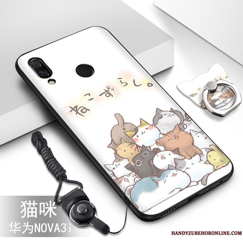 Etui Huawei P Smart+ Silikone Af Personlighed Telefon, Cover Huawei P Smart+ Kreativ Grå Hængende Ornamenter