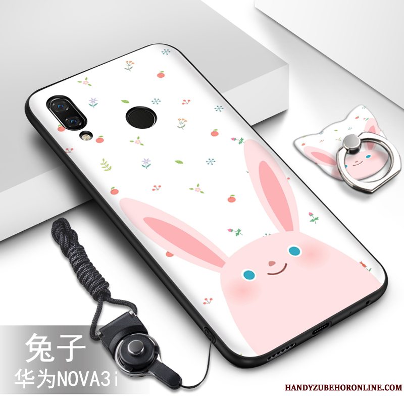Etui Huawei P Smart+ Silikone Af Personlighed Telefon, Cover Huawei P Smart+ Kreativ Grå Hængende Ornamenter