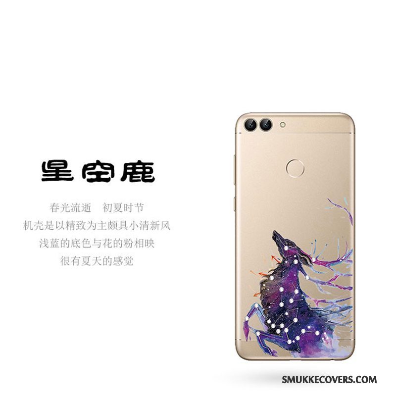 Etui Huawei P Smart Silikone Anti-fald Lilla, Cover Huawei P Smart Telefon