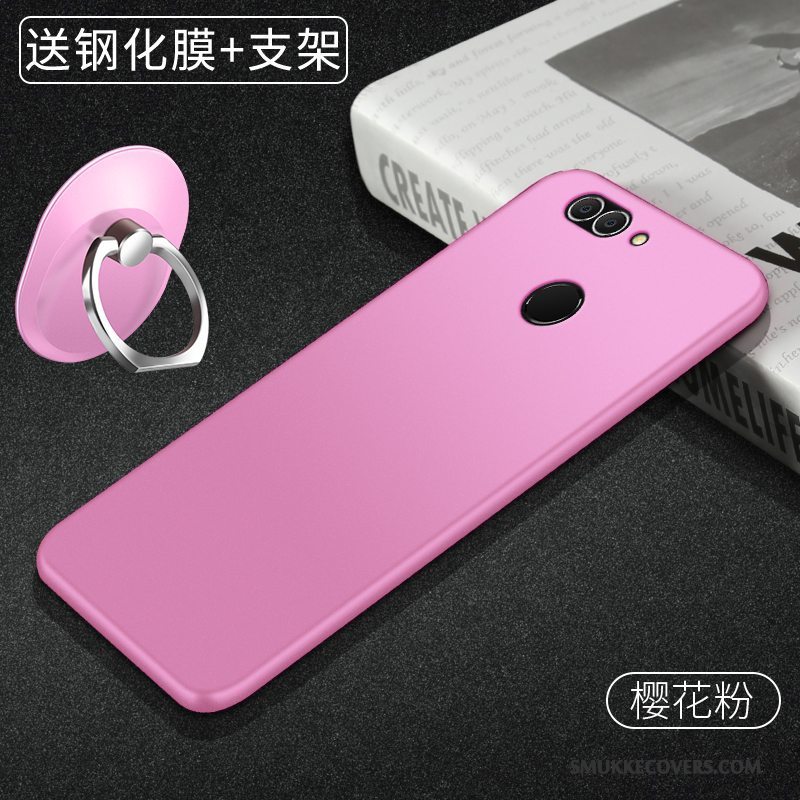 Etui Huawei P Smart Silikone Nubuck Let Tynd, Cover Huawei P Smart Beskyttelse Rød Telefon