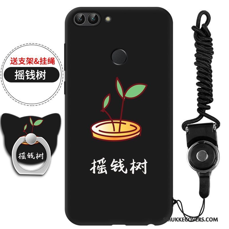 Etui Huawei P Smart Silikone Telefoncitron, Cover Huawei P Smart Spænde Sort