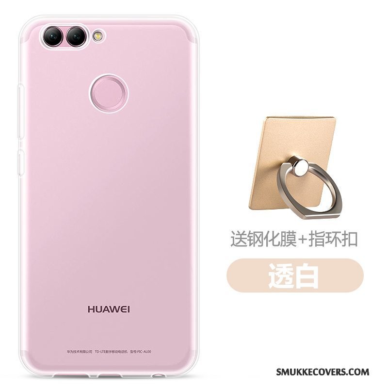 Etui Huawei P Smart Silikone Telefontrend, Cover Huawei P Smart Beskyttelse Lyserød Gennemsigtig