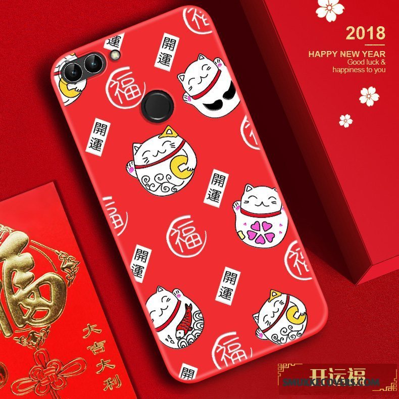 Etui Huawei P Smart Silikone Trend Rød, Cover Huawei P Smart Blød Ny Kat