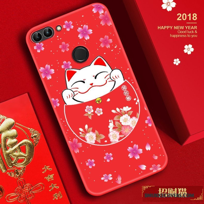 Etui Huawei P Smart Silikone Trend Rød, Cover Huawei P Smart Blød Ny Kat