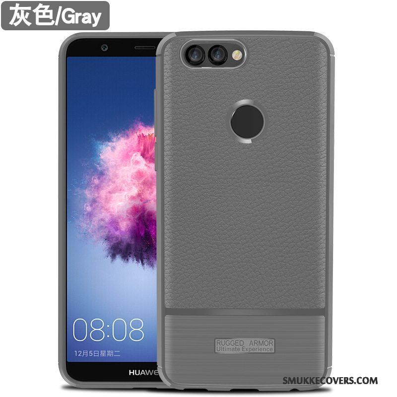 Etui Huawei P Smart Tasker Sort Telefon, Cover Huawei P Smart Blød Nubuck Anti-fald